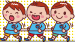 電車ごっこをする子供