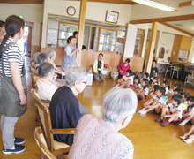 さくら館、いも苗植えお手伝い①